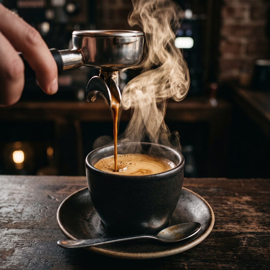 Espresso being poured